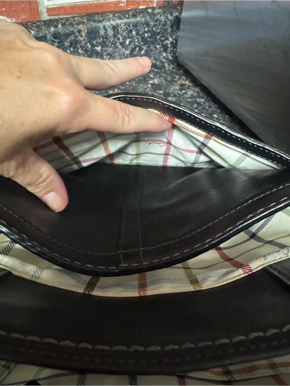 Coach Legacy Bleecker Leather Tote 11420 Black Tattersall Y2K Bag
